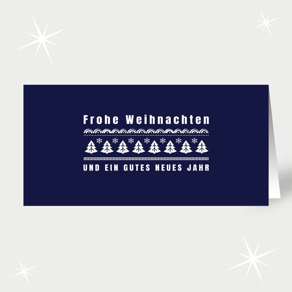 Fröhliche Baumreihe