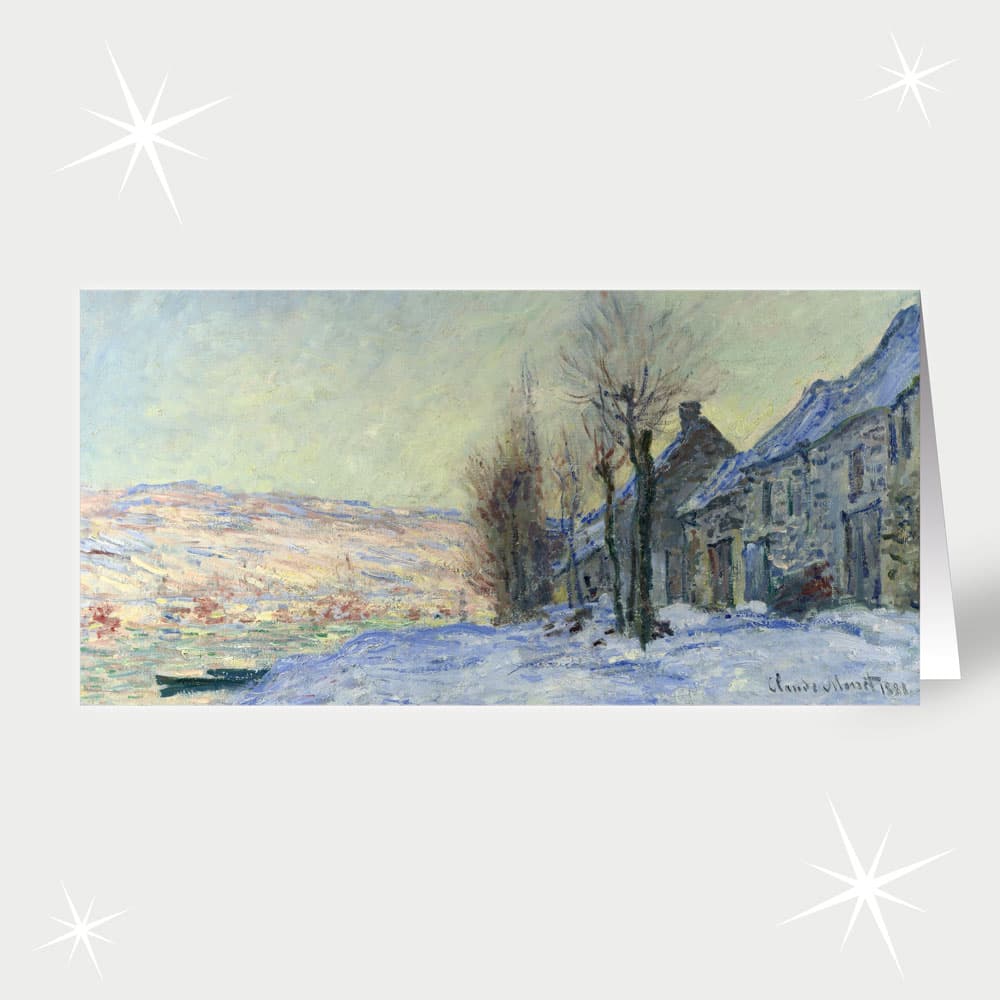 Lavacourt Sunshine and Snow  - Claude Monet