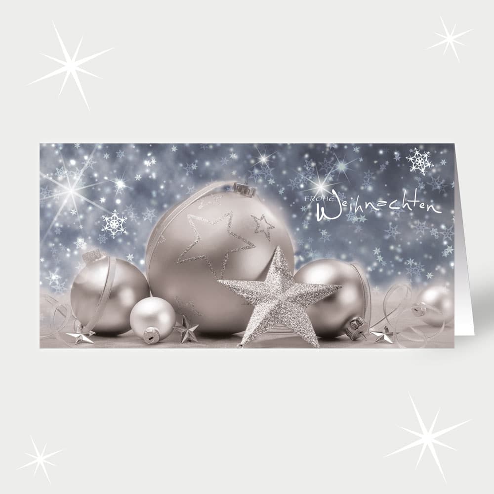 Weihnachtsschmuck in Silber