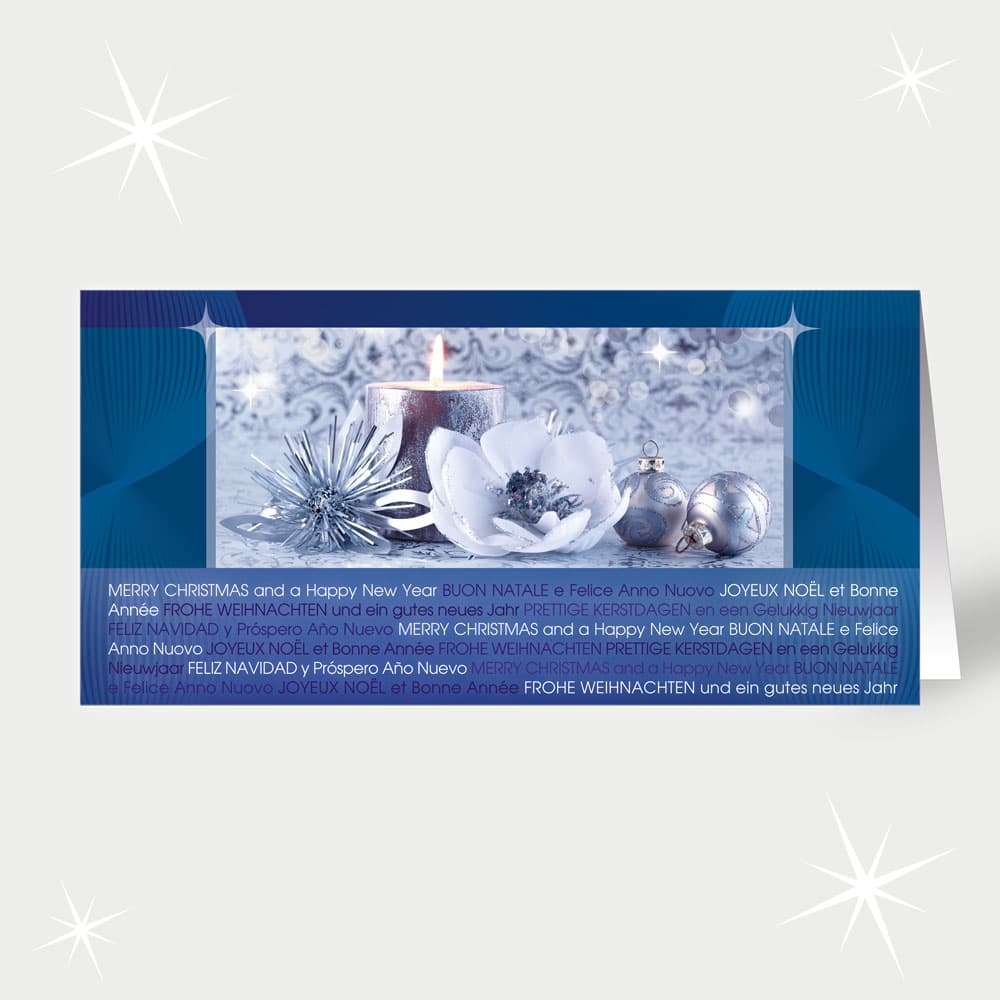 Weihnachtsvariation in Blau