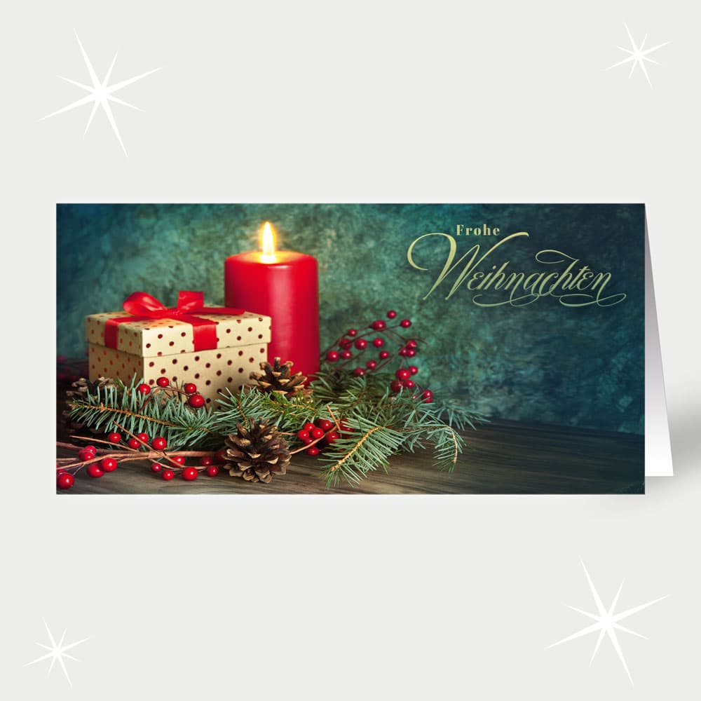 Geschenk mit Steckzweigen