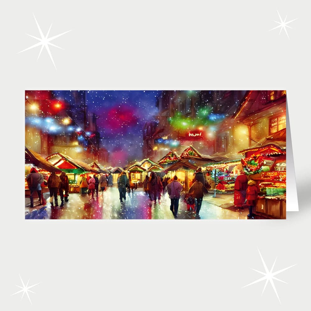 Schimmernder Weihnachtsmarkt