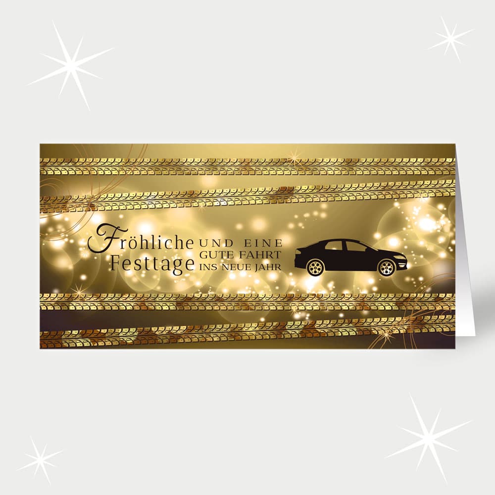 Goldene Reifenspuren