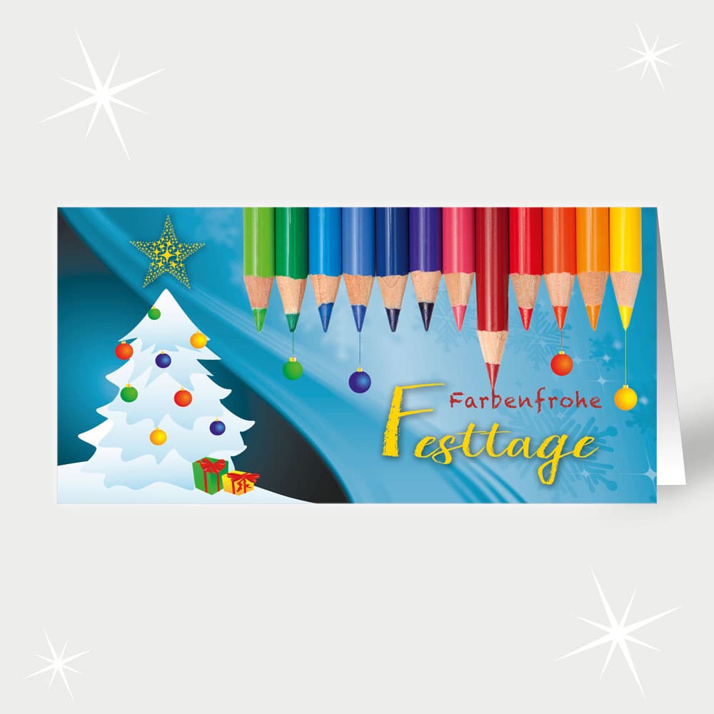 Weihnachtliche Buntstifte
