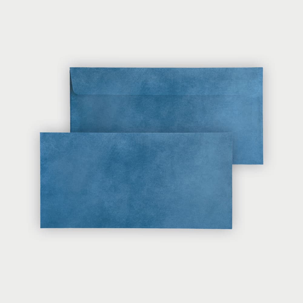 Blaues Struktur Optik Kuvert  (Selbstklebend)