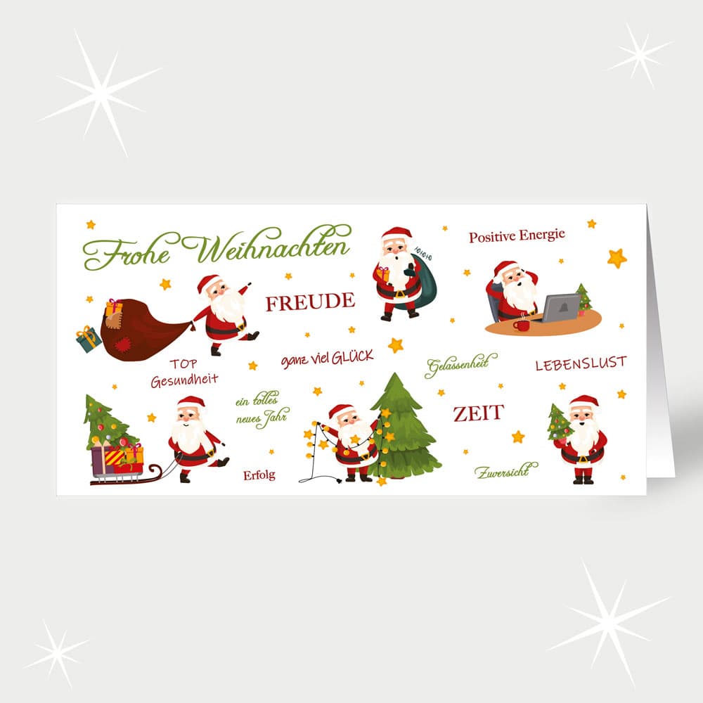 Glückliche Weihnachtsmänner