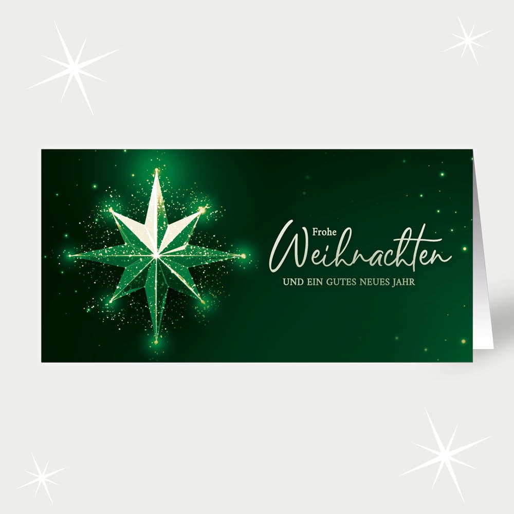 Edle Weihnachtsgrüße in Grün