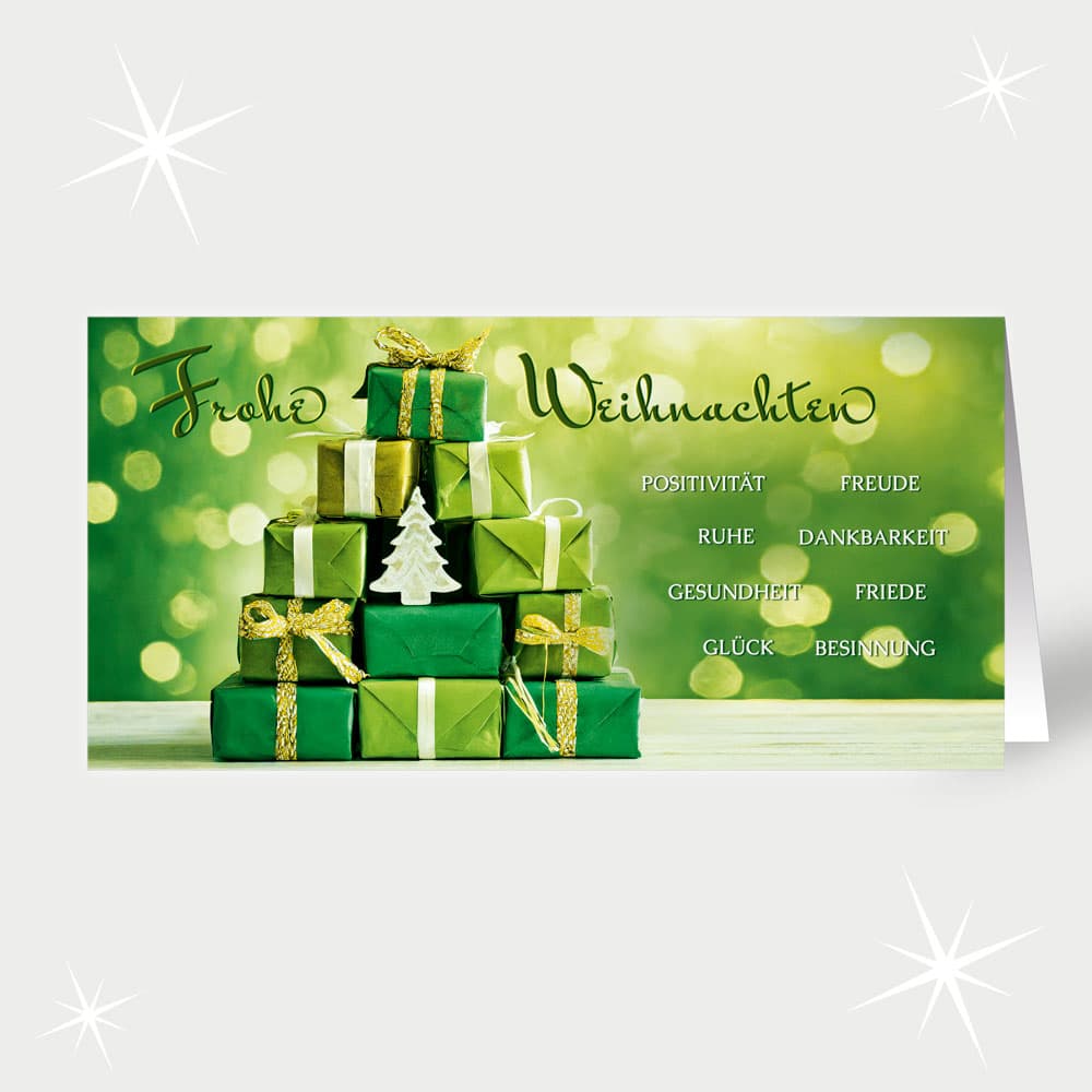 Geschenkebaum in Grün