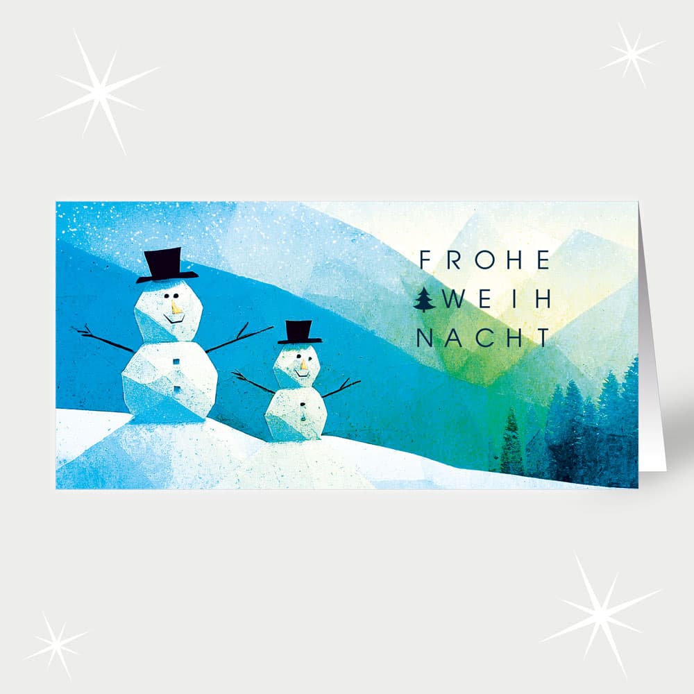 Abstraktes Schneemannlächeln