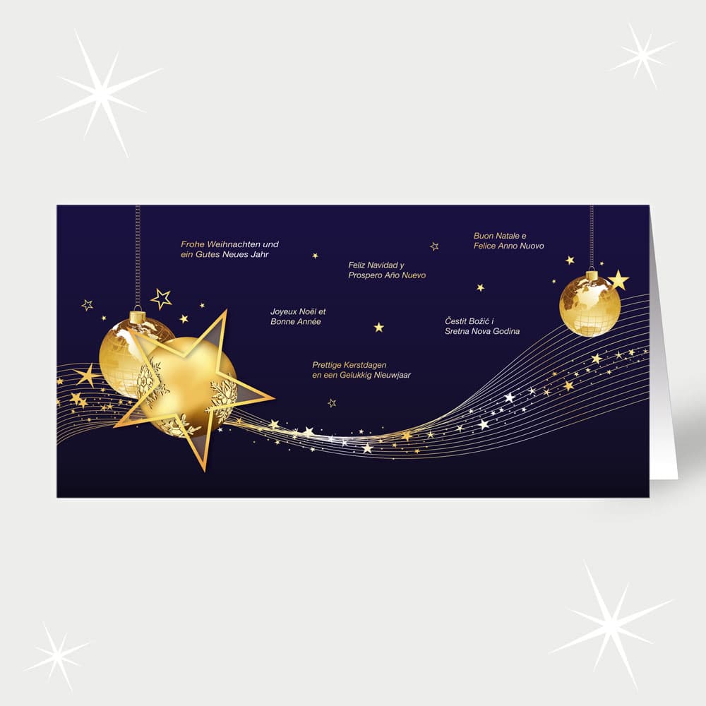 Schwungvolle Goldkugeln