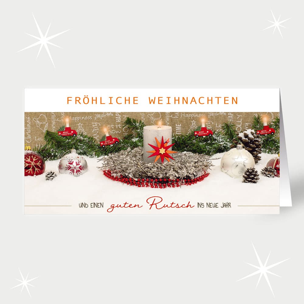 Moderner Weihnachtskranz
