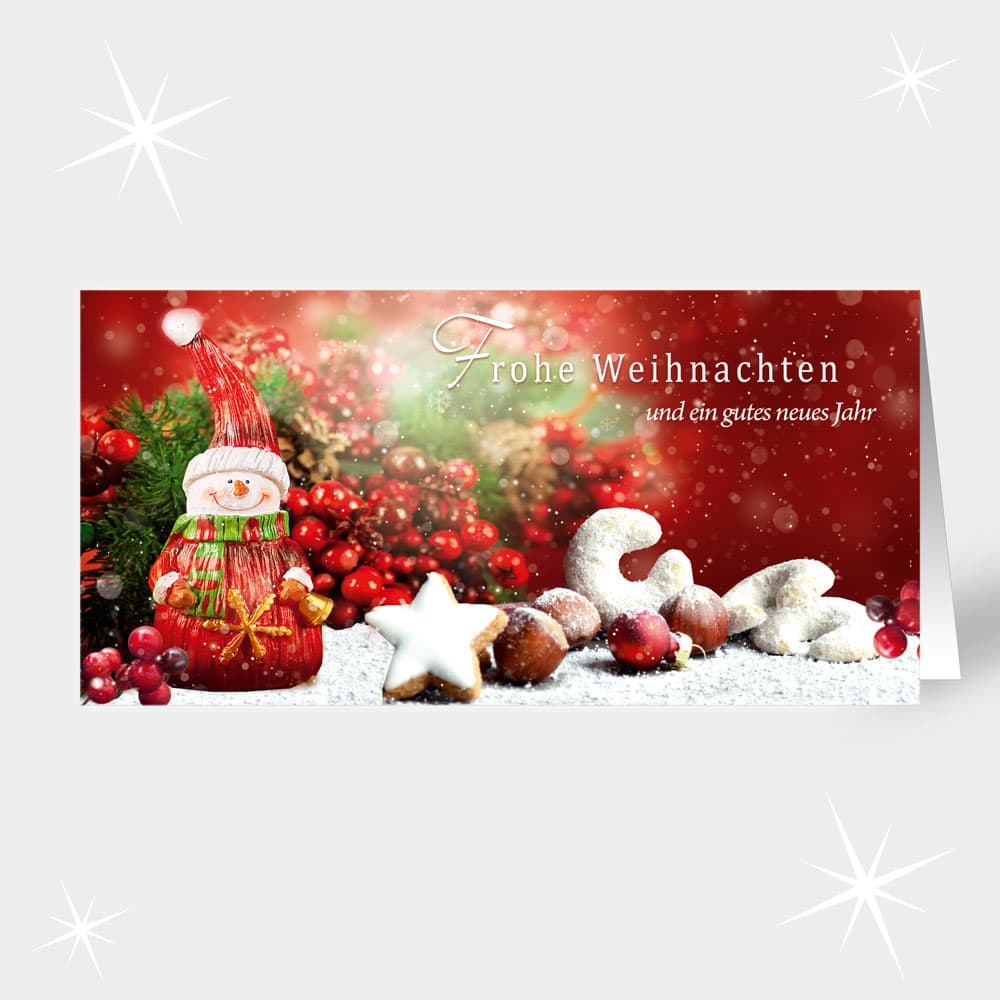 Gebäck mit Schneemann (Vanille-Duft)