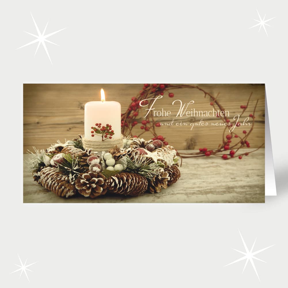 Leuchtende Weihnachtsbeeren