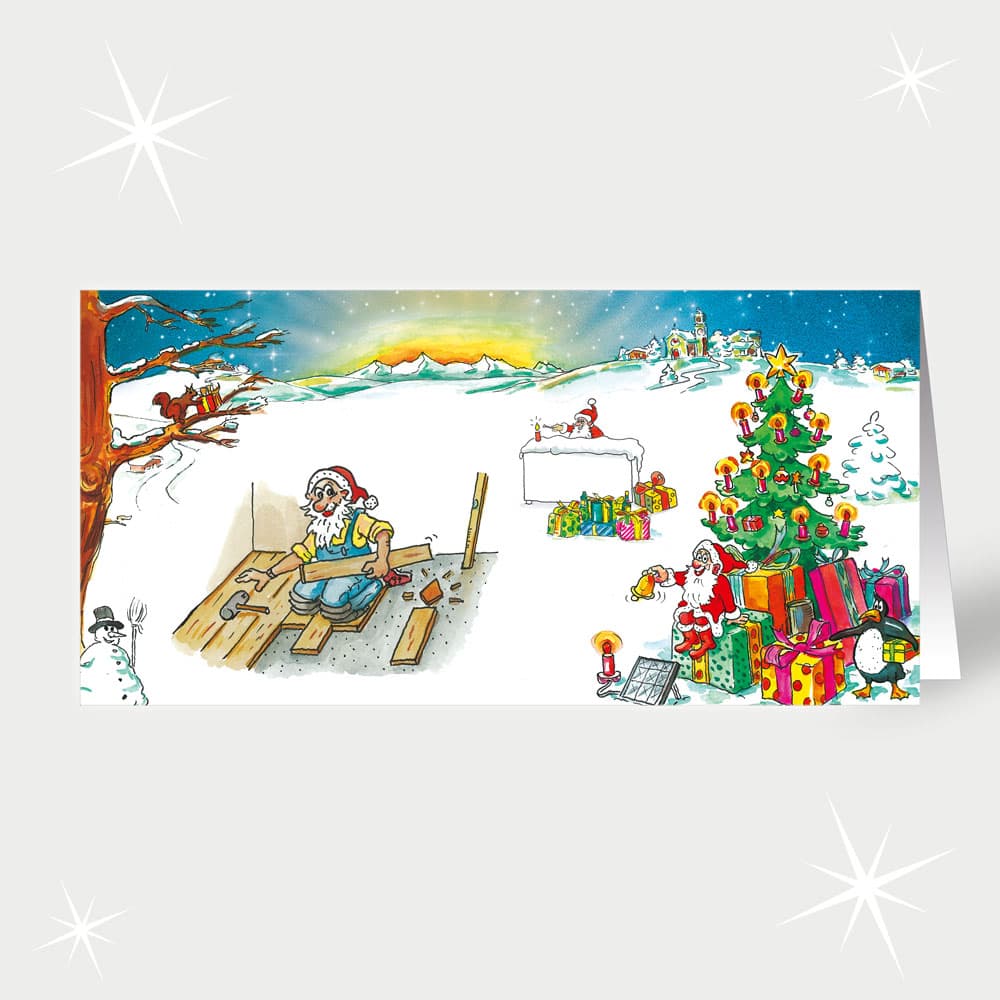 Bodenleger Weihnachtswerkstatt im Schnee