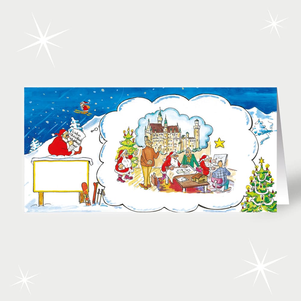Immob. & Bau & Planung Weihnachtsmann träumt vom Schlossbau