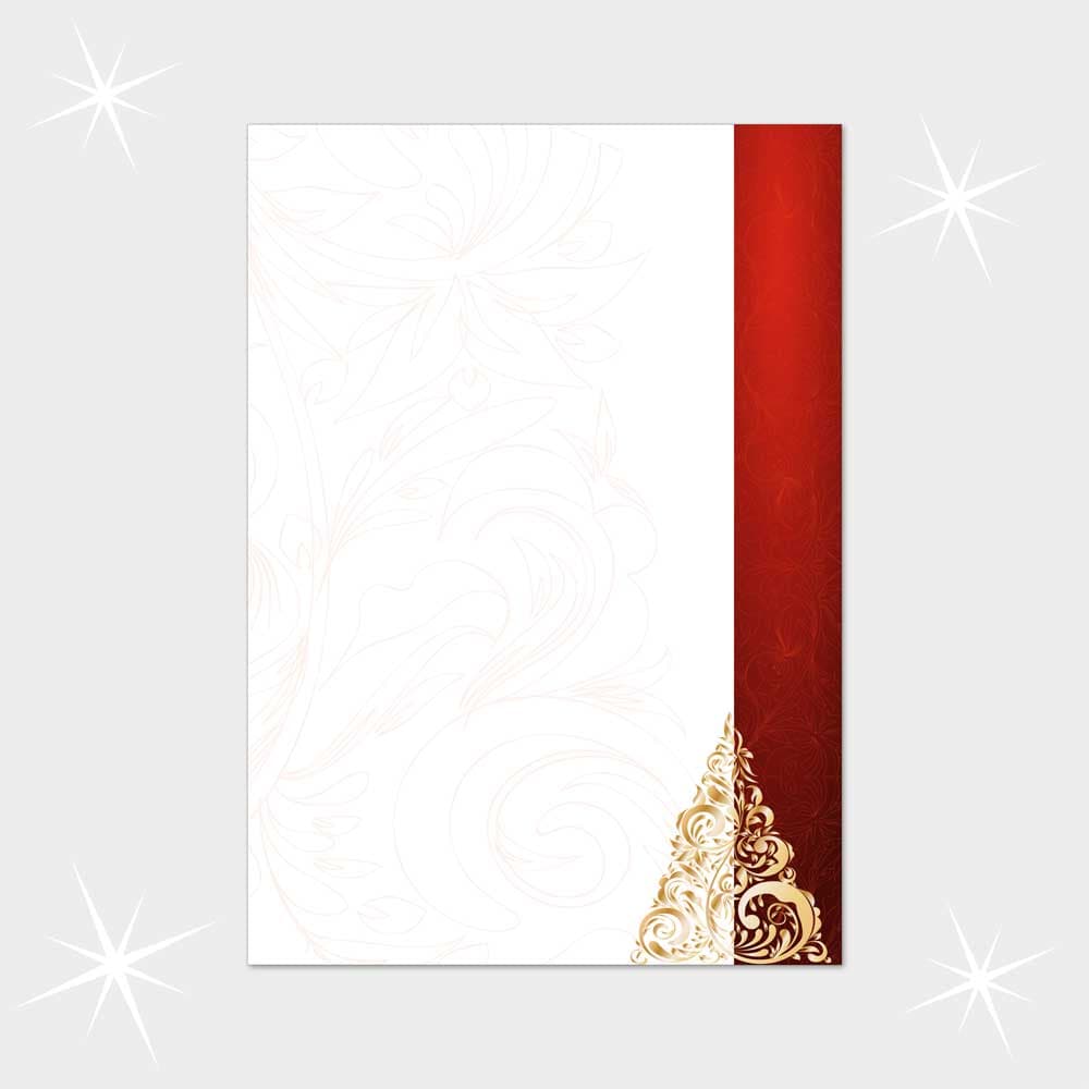 Goldene Ornamente auf Rot