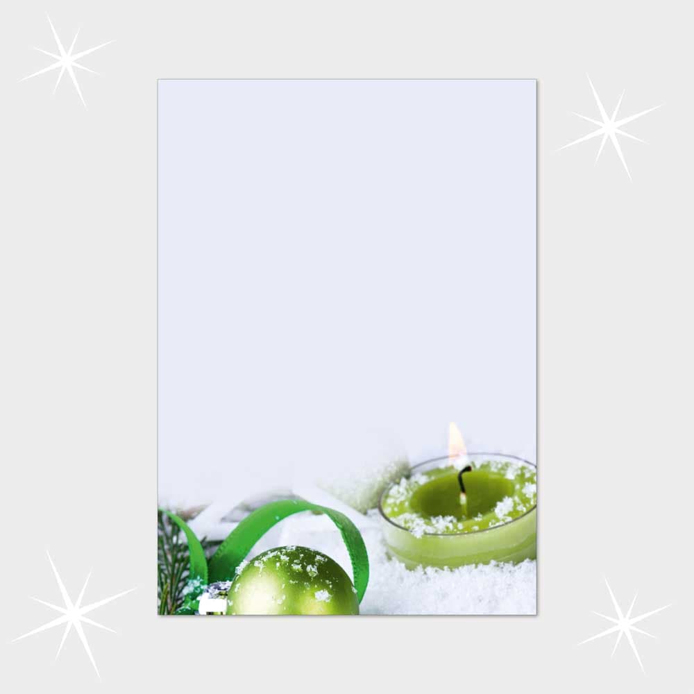 Grüne Kugel mit Teelicht