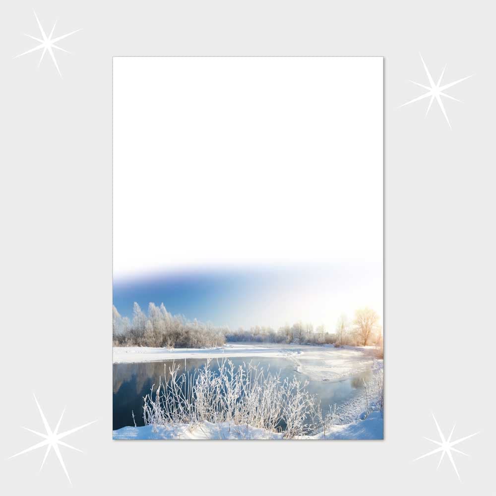 Winterfluss im Raureif