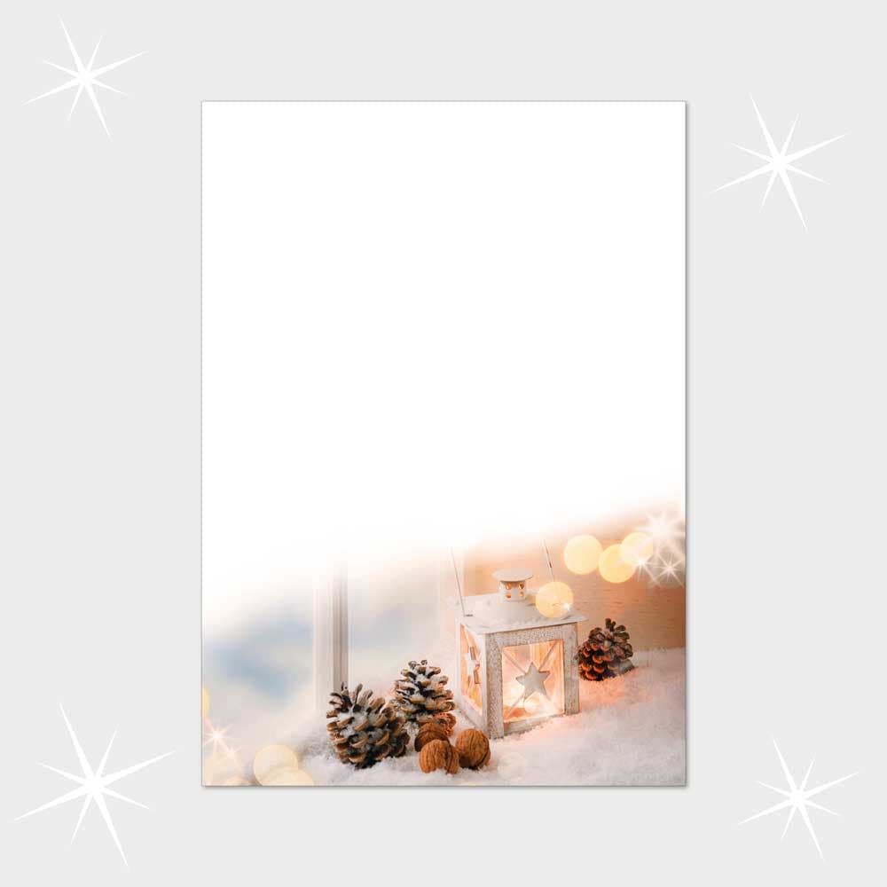 Winterlaterne mit Tannenzapfen