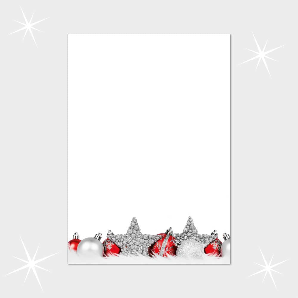 Christbaumkugeln in Rot und Silber