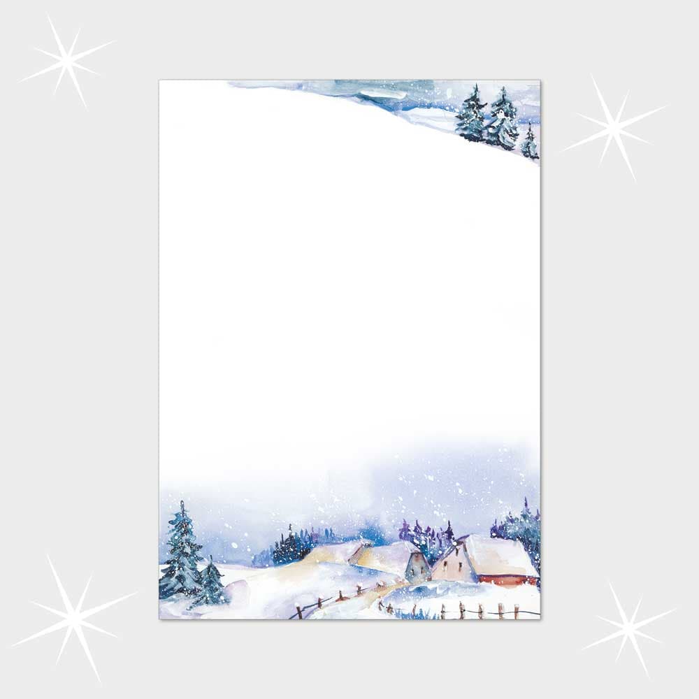 Winterdorf im Schneetreiben