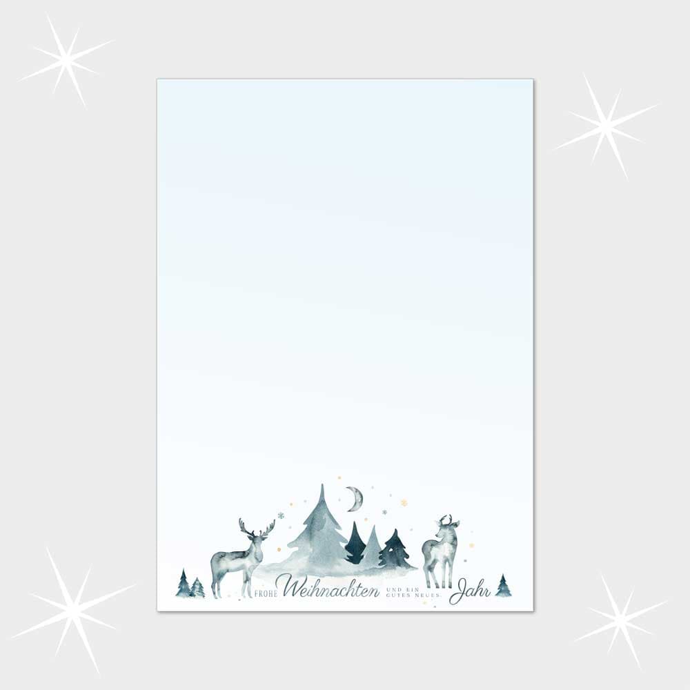 Hirsche im Winterwald