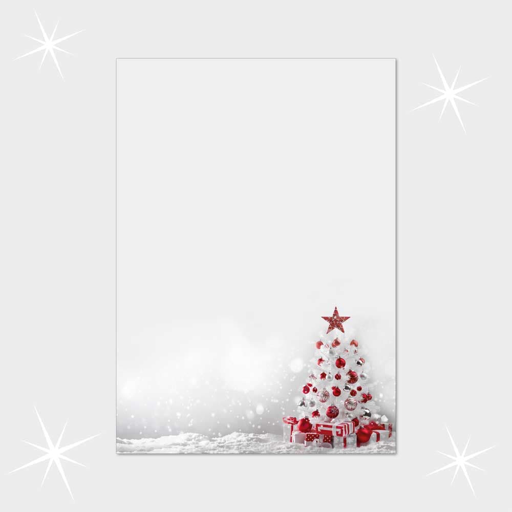 Weißer Tannenbaum im Schnee