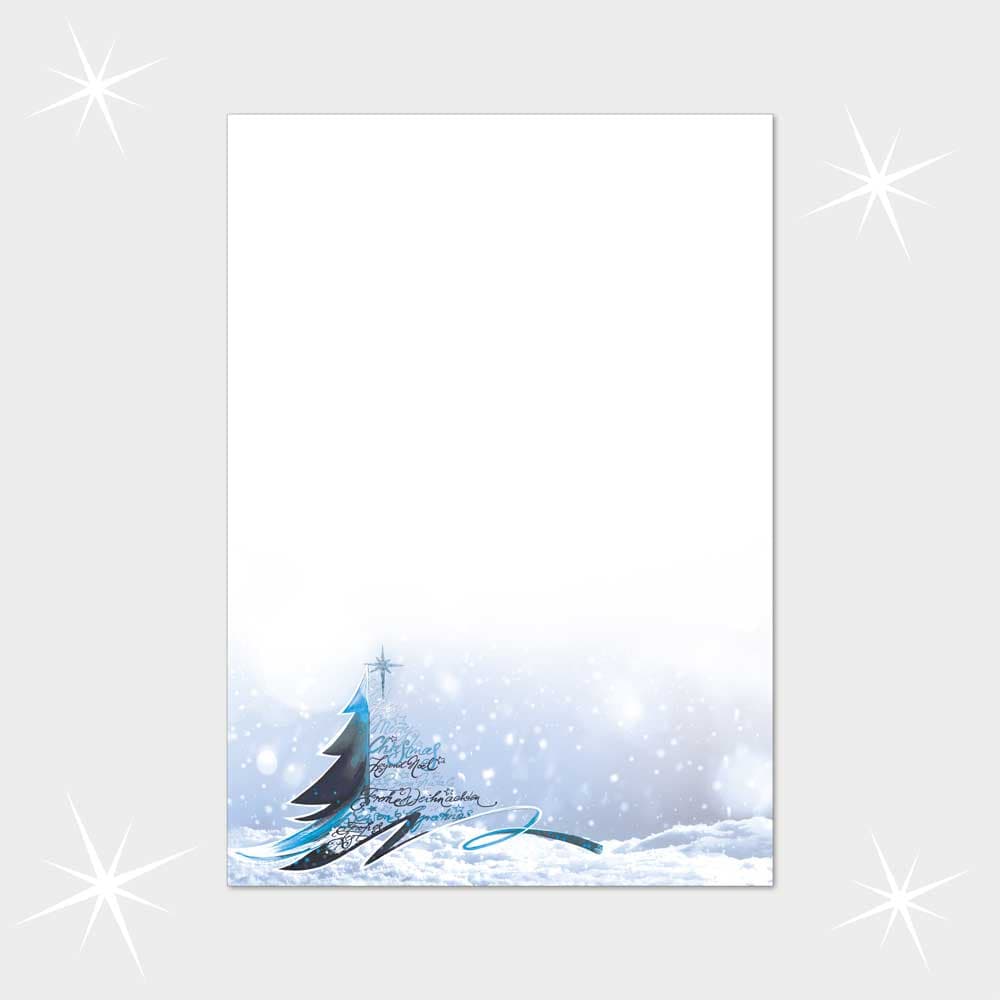 Kalligraphie-Tannenbaum im Schnee