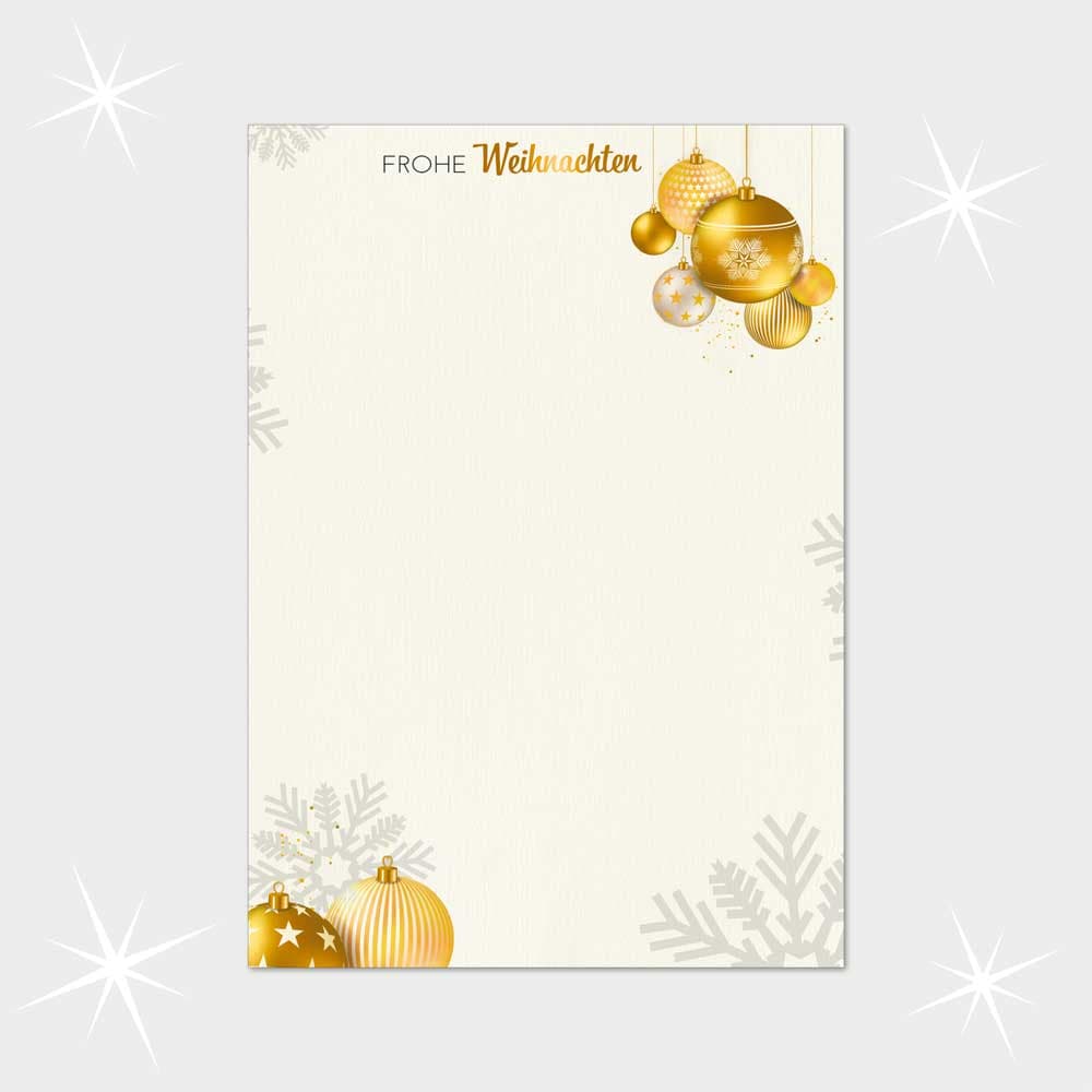 Goldene Christbaumkugeln