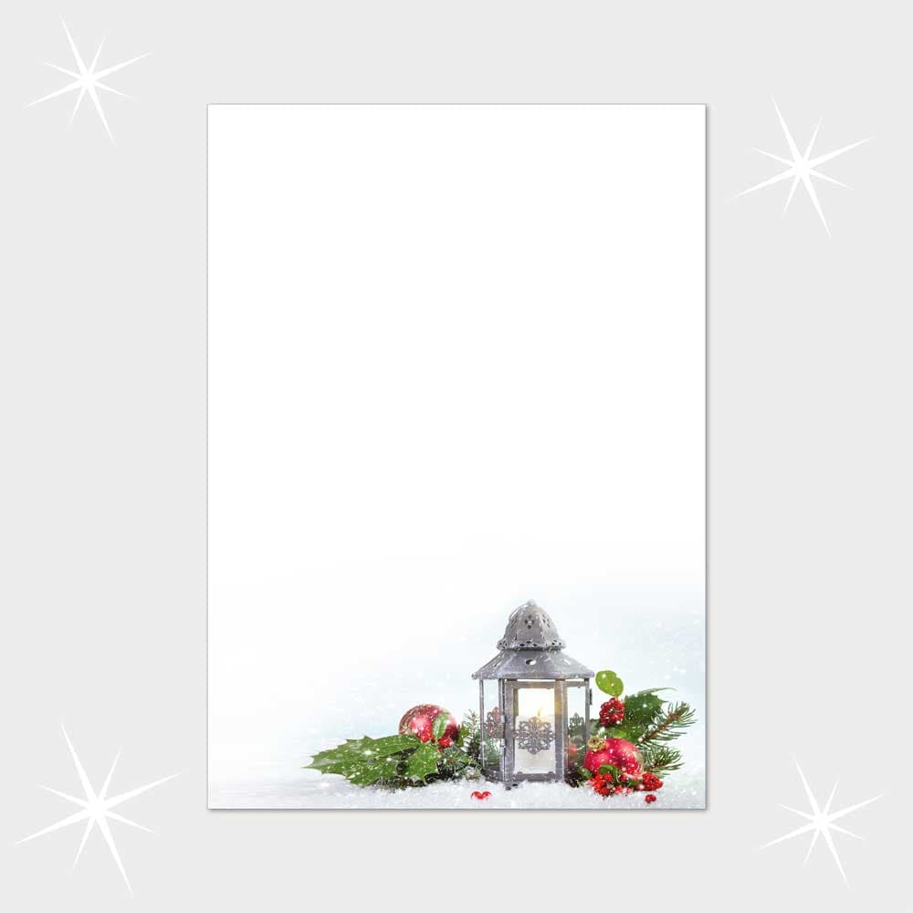 Winterlaterne mit Ilex