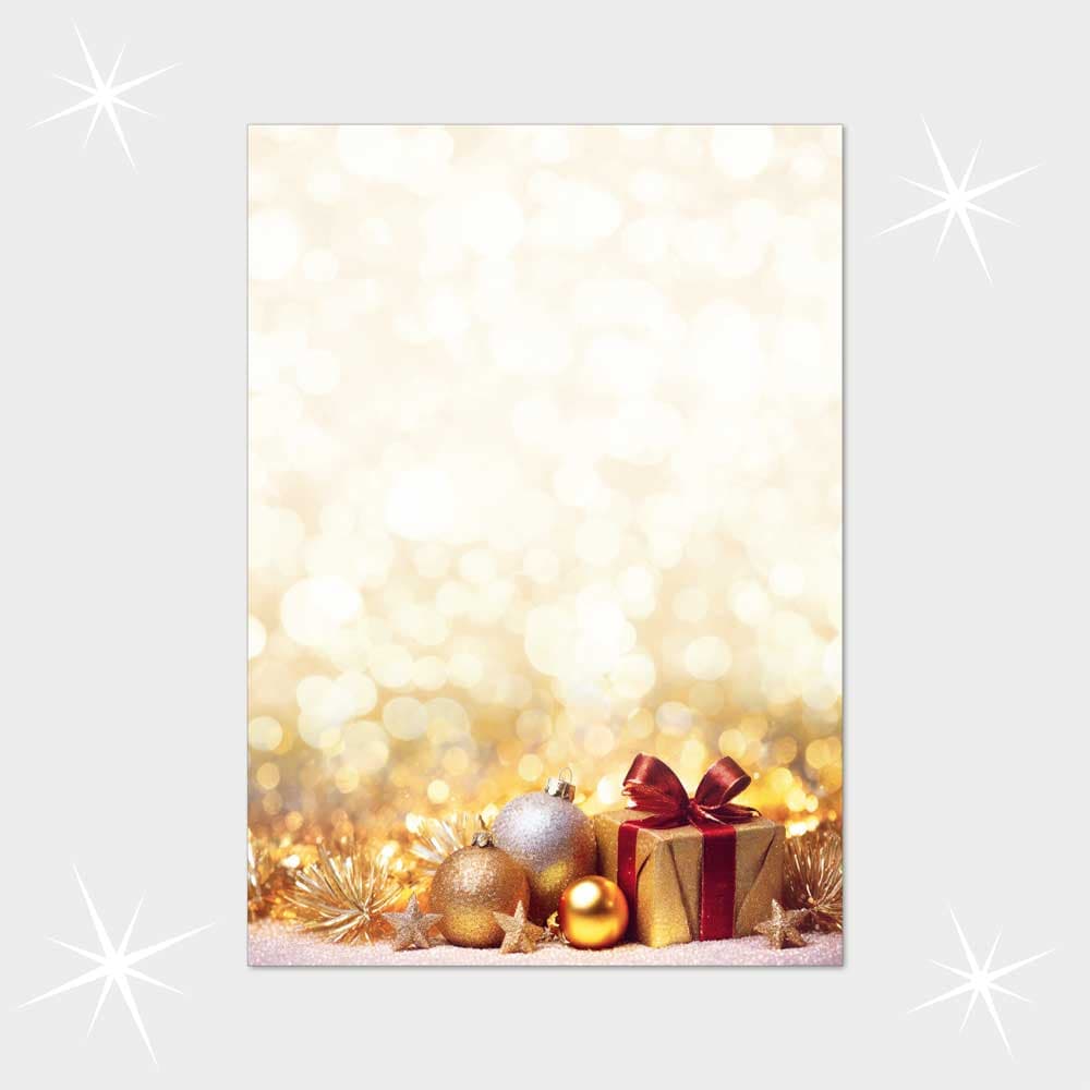 Goldenes Geschenk im Lichterglanz
