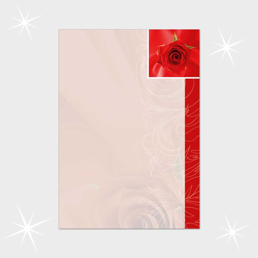 Rote Rose auf Satin